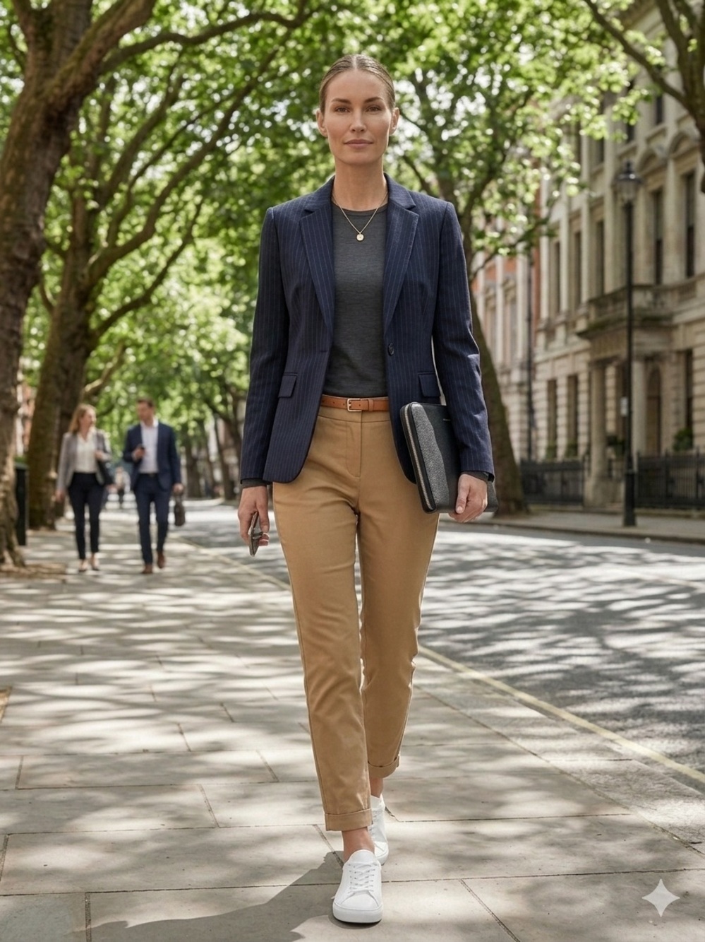 Kit and Ace Classic Ankle Pants in Khaki